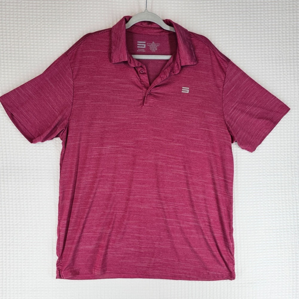 Three Sixty Six Golf Polo Fuchsia Pink Mens Size XL extra large EUC